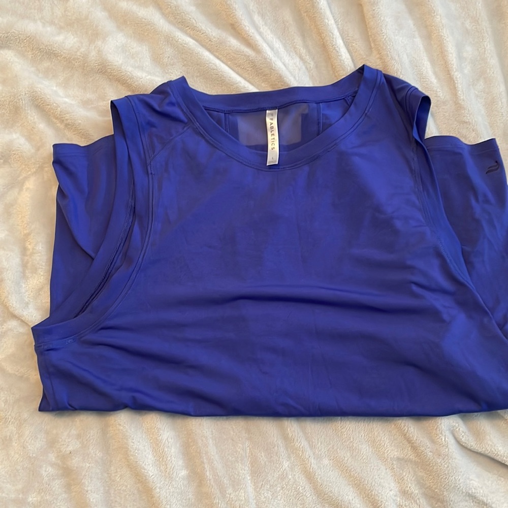 Fabletics tank, size L, cobalt blue, EUC